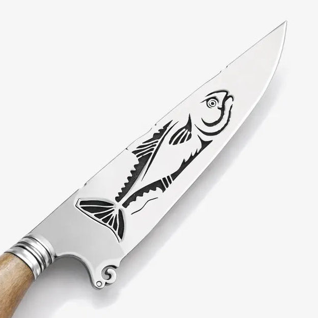 Faca churrasco Artesanal 8.5 polegadas cabo Resina Pescaria