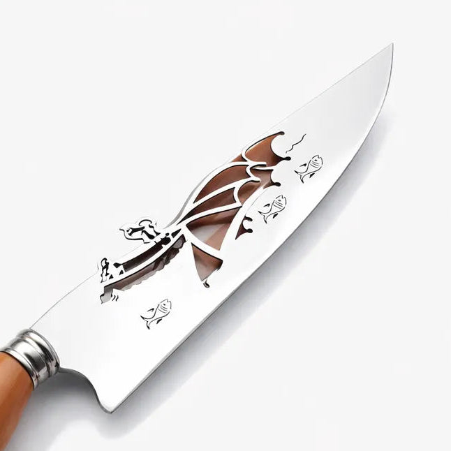 Faca churrasco Artesanal 8.5 polegadas cabo Resina Pescaria Premium